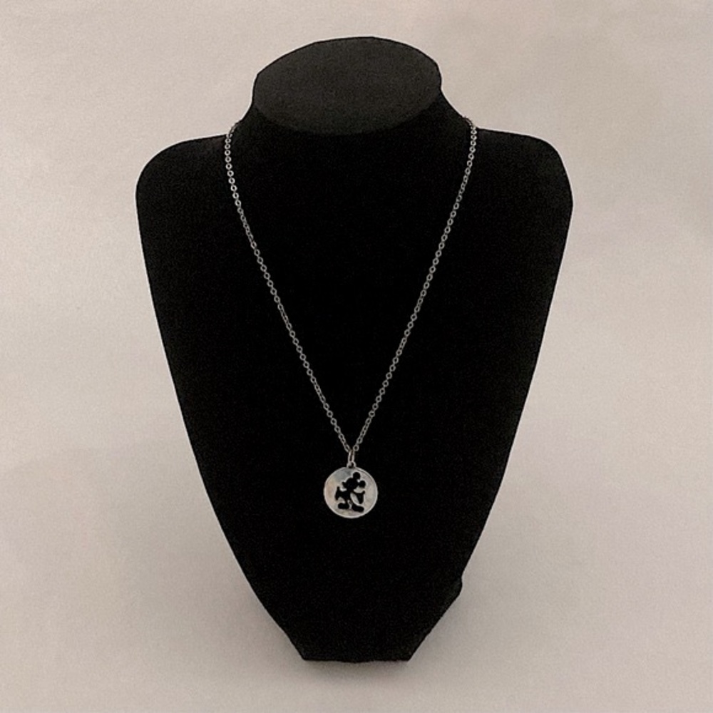 Claire’s Mickey Mouse Silver Pendant Necklace Disney